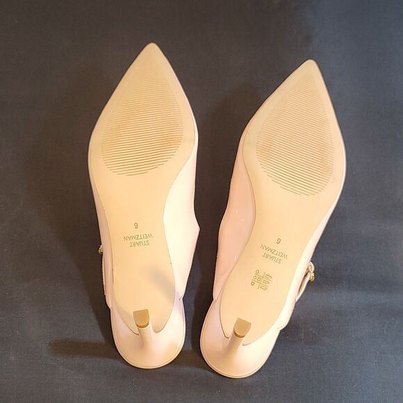 BRAND NEW STUART WEITZMAN CRYSTAL BUCKLE 75 PATENT MULE G1 - Picture 15 of 16